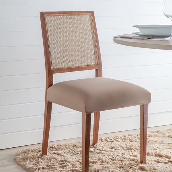 Kit Com 4 Capas Para Assento De Cadeira Jantar Malha Lisa em Oferta na Shopee