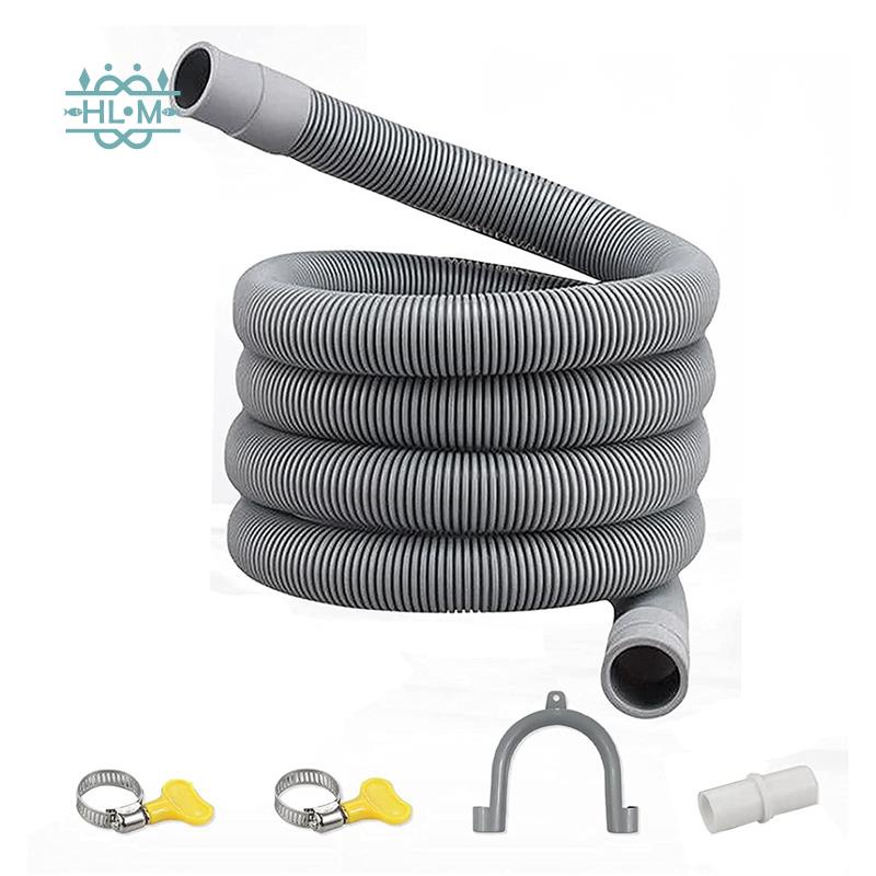 Conjunto De Extensão De Mangueira De Drenagem , Universal Para Máquina De Lavar , 1M , Inclui Conector Suporte E Braçade