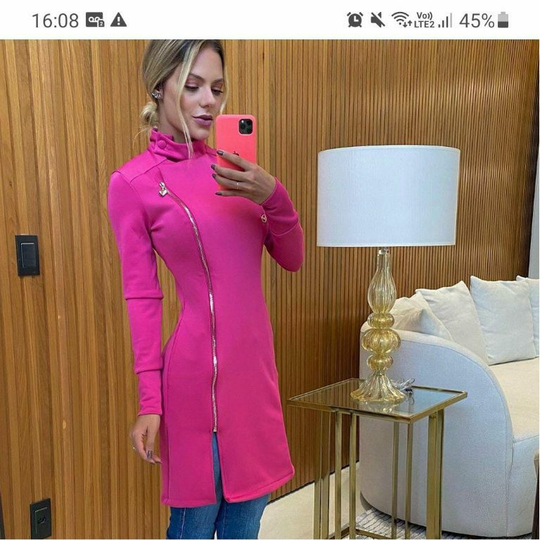 Jaleco de Neoprene Com Ziper Na Lateral + BORDADO NOME E PROFISSÃO INCLUSO SOMENTE ESCRITA