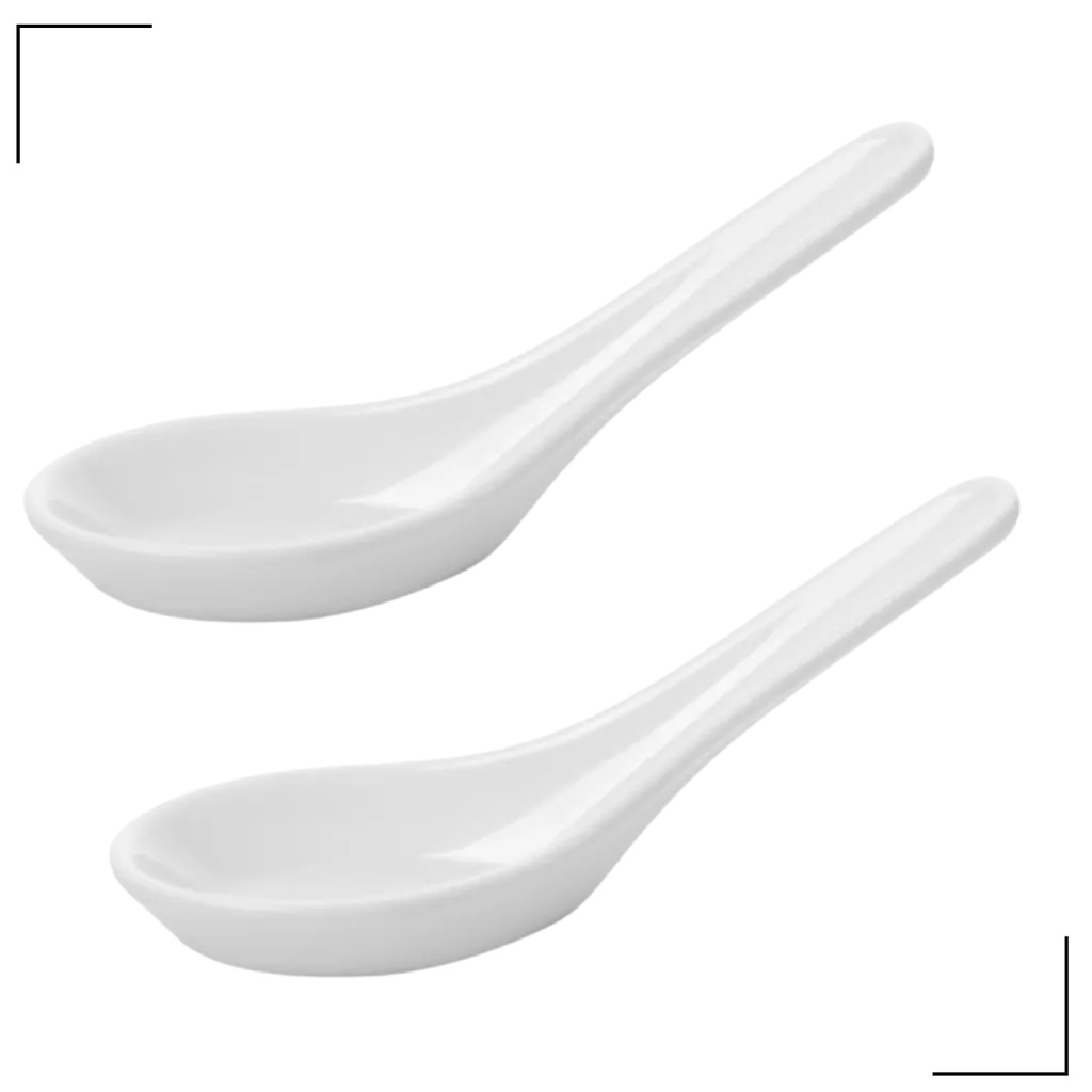 Kit Colher de Cerâmica Branca p/ Doce Gourmet 2 Unidades em Oferta na Shopee