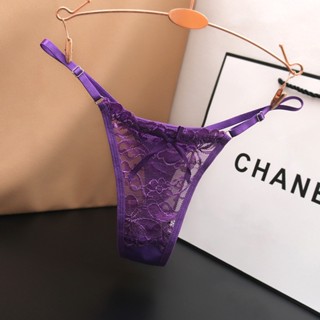 Nova Roupa Íntima Feminina Com Tanga De Cintura Baixa sexy De Renda Transparente , Ajustável Alça Fina Da Moda
