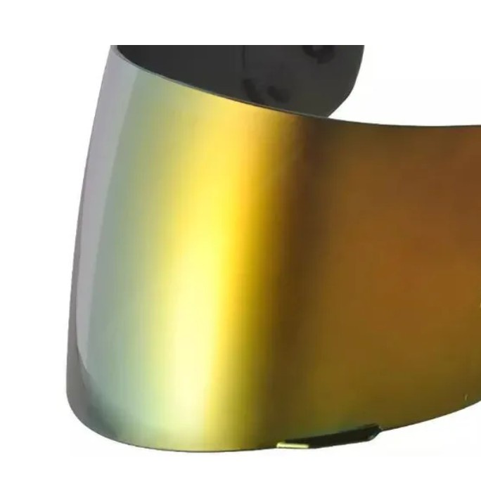 Viseira capacete vaz V21 Revolution Rider metalizada Dourada 2.2mm - 1665do