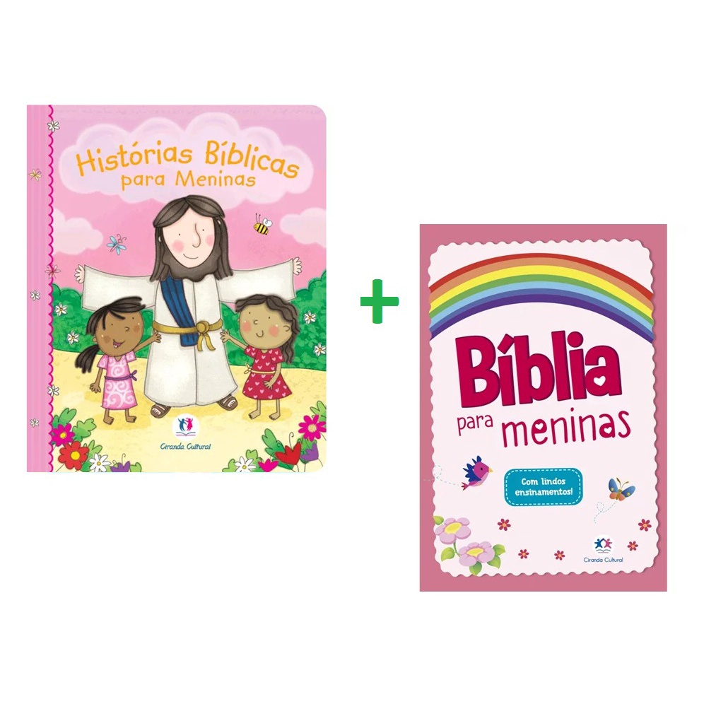 Kit 2 Livros Histórias bíblicas para meninas + Bíblia para meninas | Ciranda Cultural