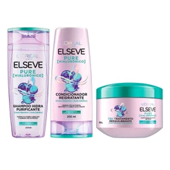 Kit Elseve Pure Hialurônico Loréal Paris Sh + Cond + Másc