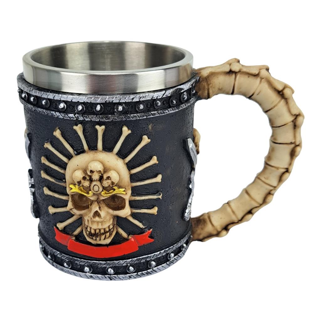 Caneca Chopp Cerveja 3d Resina Caveira Decoracao Bar Bebida