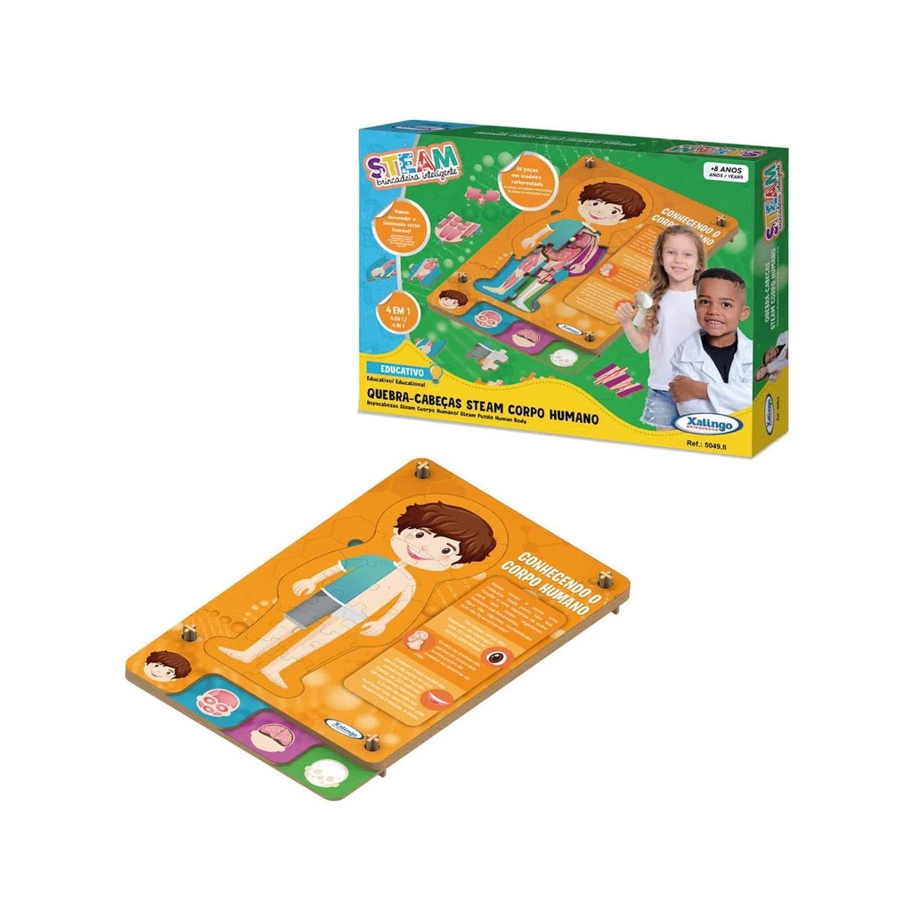 Quebra-Cabeça Steam Corpo Humano Xalingo - 50498 em Oferta na Shopee