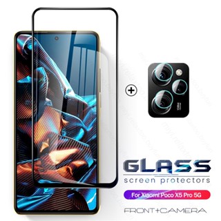Para Xiaomi Poco X5 Pro 5G Vidro 2To1 Protetor De Tela De Lente De Câmera De Temperado Poko Poxo Little X5pro X5 X 5 Pocox5pro 5G