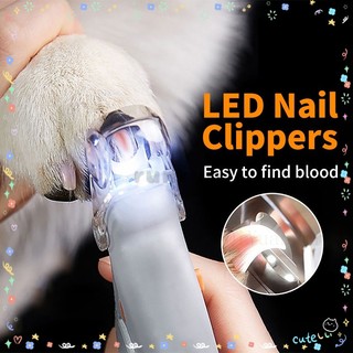 Cortador De Unha Profissional Para Gatos/Cães Com LED Transparente
