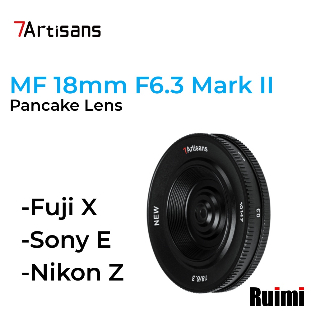 7Artisans 18mm F6.3 Mark II Ultrafino APS-C Manual Foco Prime Lente Para Câmeras Sony E Fuji XF Nikon Z Mirrorless