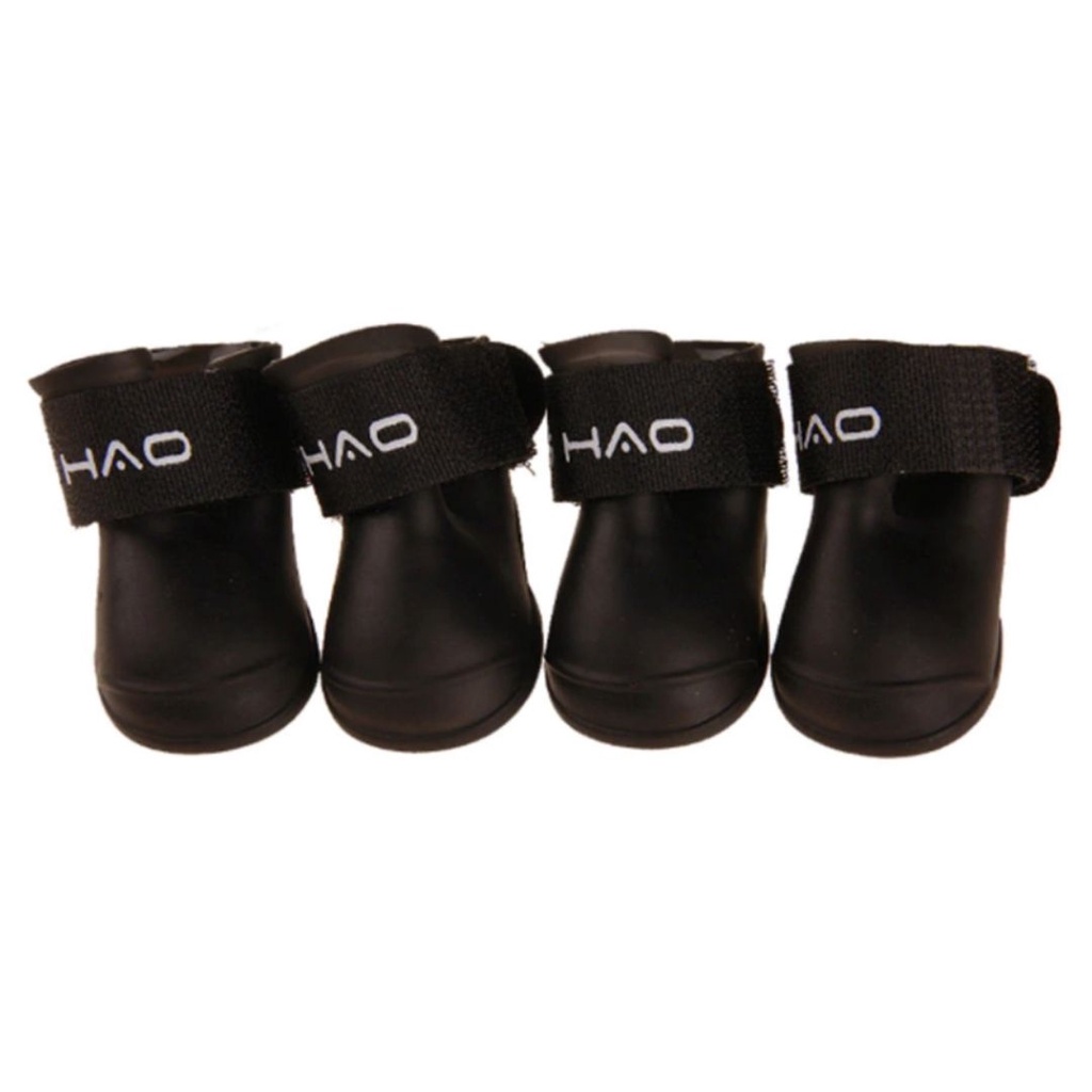 Bota Sapato de Cachorro Pet Botinha Impermeável Silicone Antiderrapante Preto Kit 4 Protetor Patinha