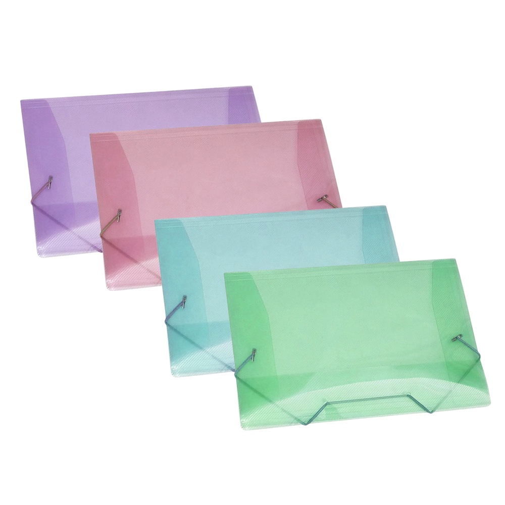 Pasta Com Aba Elástica Ofício S/lombo Candy Color Pequena Material Escolar Organizador Escritório