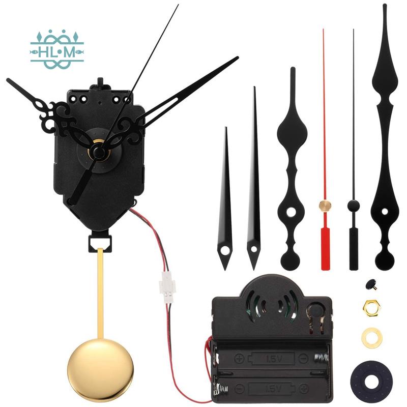 Pêndulo De Quartzo Gatilho Relógio Movimento Carrilhão Westminster Melodia Mecanismo Kit Com 3 Pares De Mãos