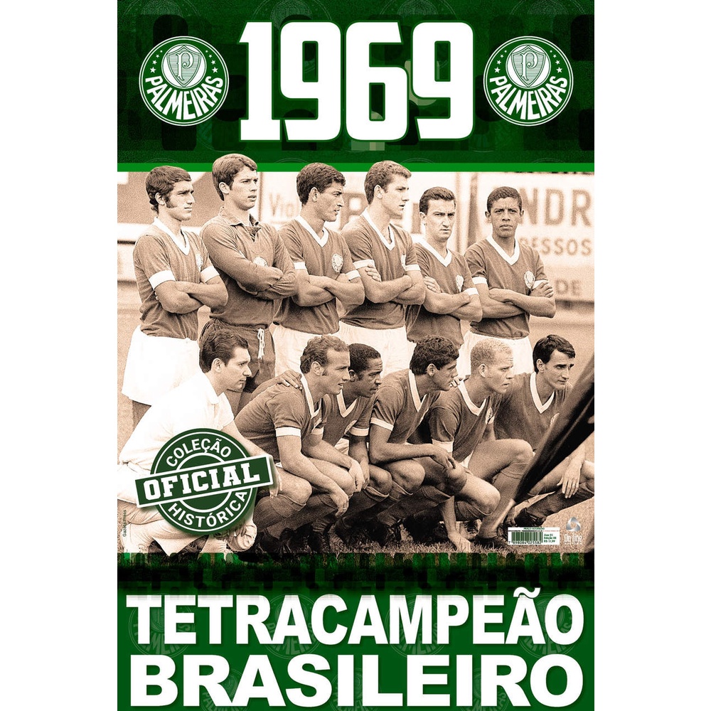 Coleção Oficial Histórica Palmeiras Edição 08 | Pôster Tetracampeão Brasileiro de 1969 - Books & Magazines