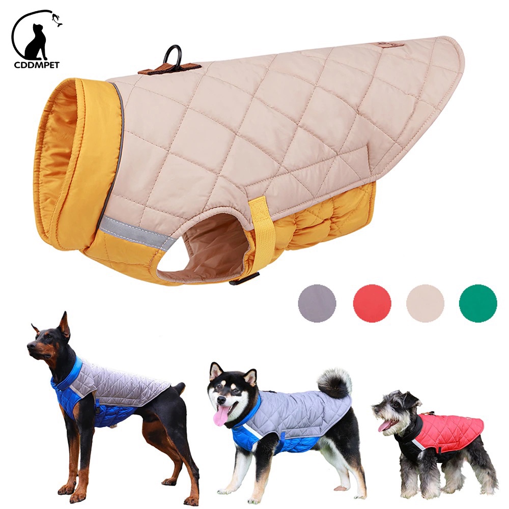 Casaco De Inverno Roupa De Cachorro Para Cães Grandes Médios À Prova D'água Colete Labrado...