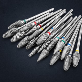 Broca De Pregos De Tungstênio Brocas Elétricas De Manicure Para Fresa De Máquinas De Ferramentas De Acessórios De Pedicure De 3/32 " .