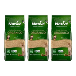 Açúcar Orgânico Demerara Native 1kg - Kit Com 3un