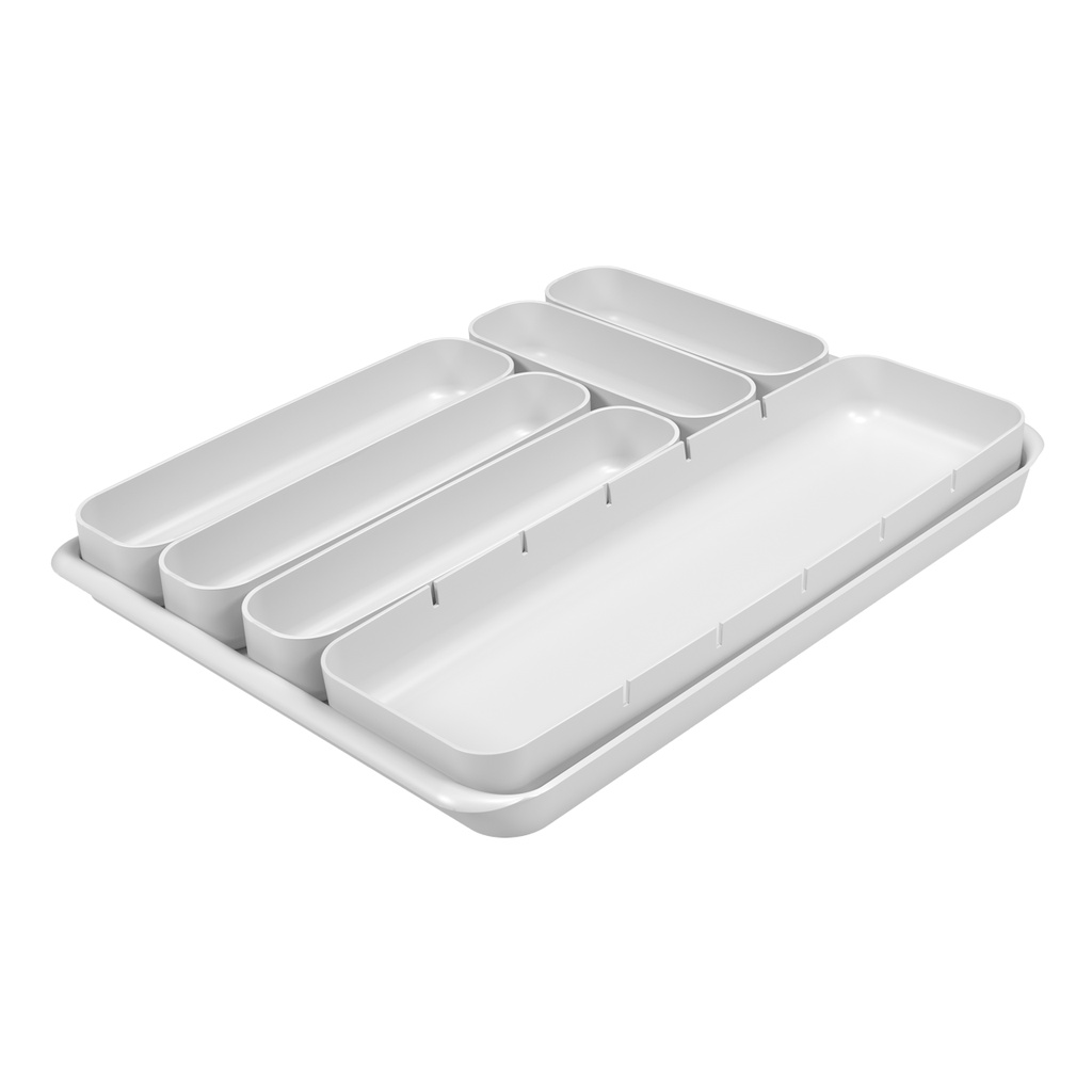 Organizador de Gavetas Coza Perfect 37x28,5x4,2 cm 7 peças Branco em Oferta na Shopee