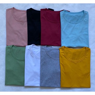 Camiseta Feminina Lisa T-shirt Básica Blusinha 100% Algodão Malha Penteada