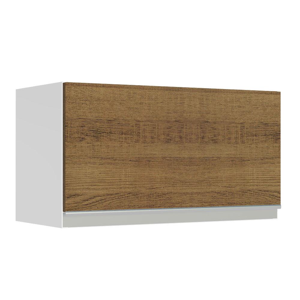 Armário de Cozinha Aéreo 1 Porta Suspensa Branco/Rustic Glamy Madesa - Home & Living