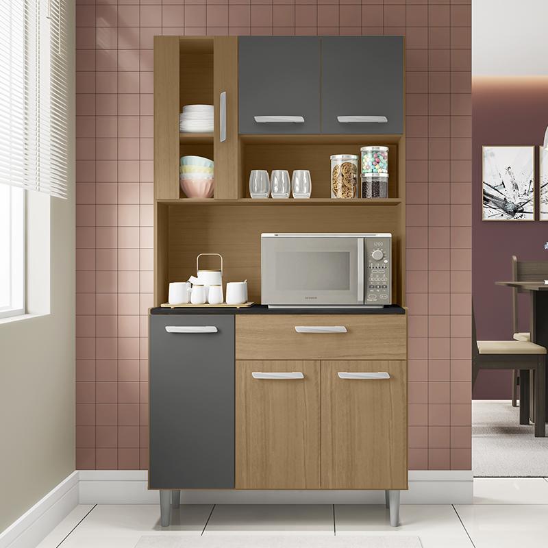 Armario Cozinha 6 Portas e 1 Gaveta Carol - Home & Living