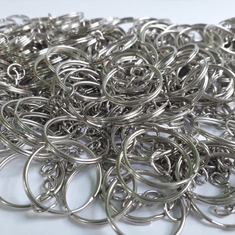 50 ou 100 Argolas Para Chaveiro c/ Corrente 21mm. Utilidade