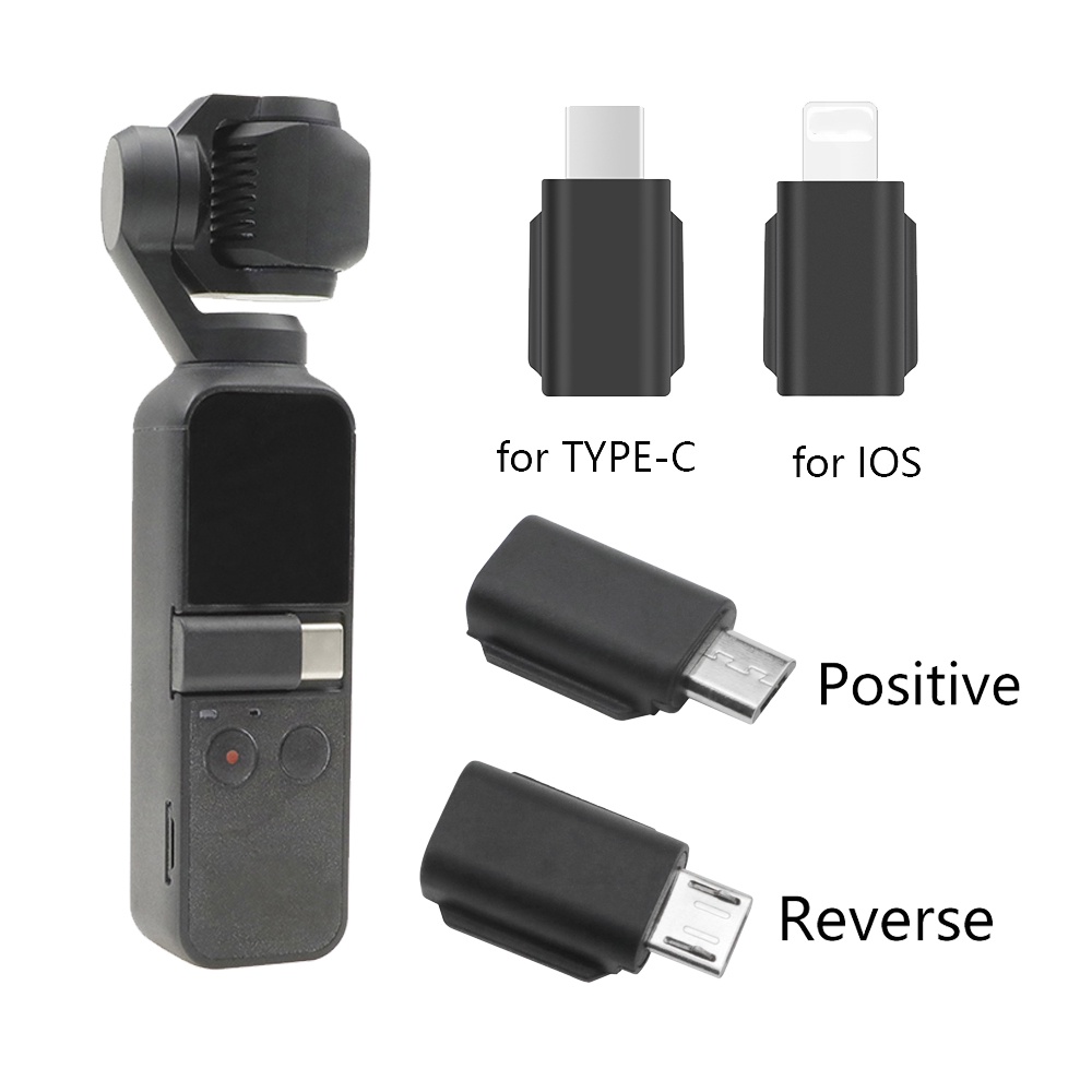 Micro USB Para DJI Osmo Pocket 2 TYPE-C IOS Smartphone Adaptador Telefone Conector De Dados Interface Handheld Cardan Câ