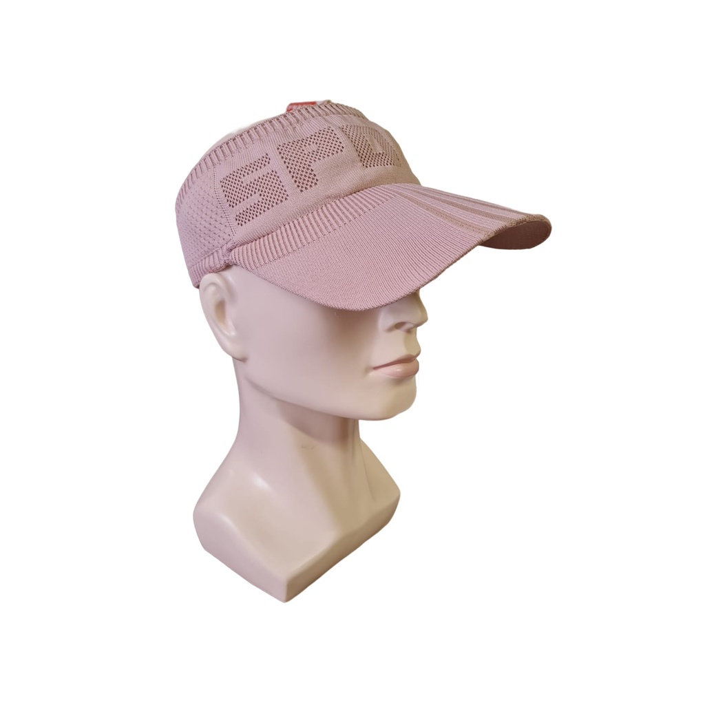 Bone Viseira Esportiva Rosa Trico Aba Grande Sport