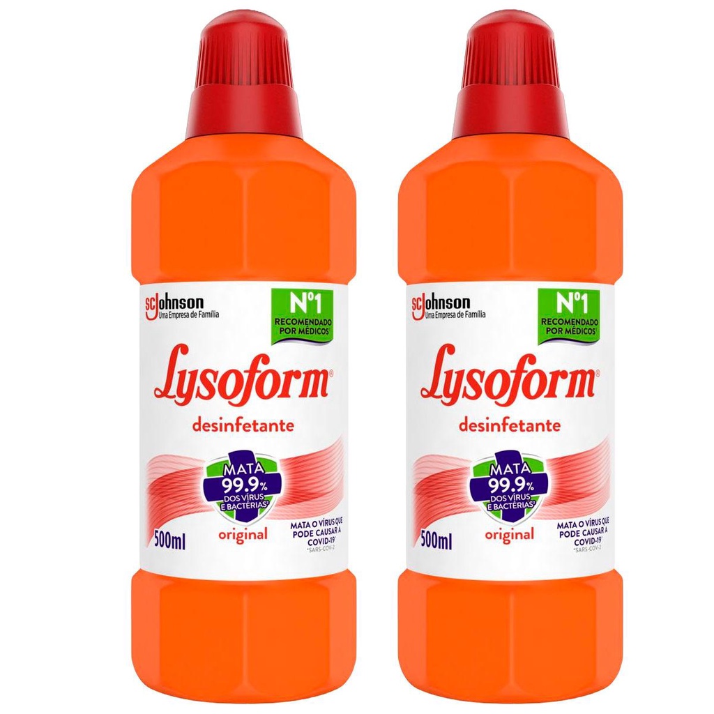 Kit 2 Desinfetante Lysoform Uso Geral Original 500ml em Oferta na Shopee