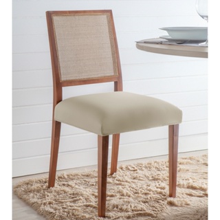 Kit Com 6 Capas Para Assento De Cadeira Jantar Malha Lisa em Oferta na Shopee