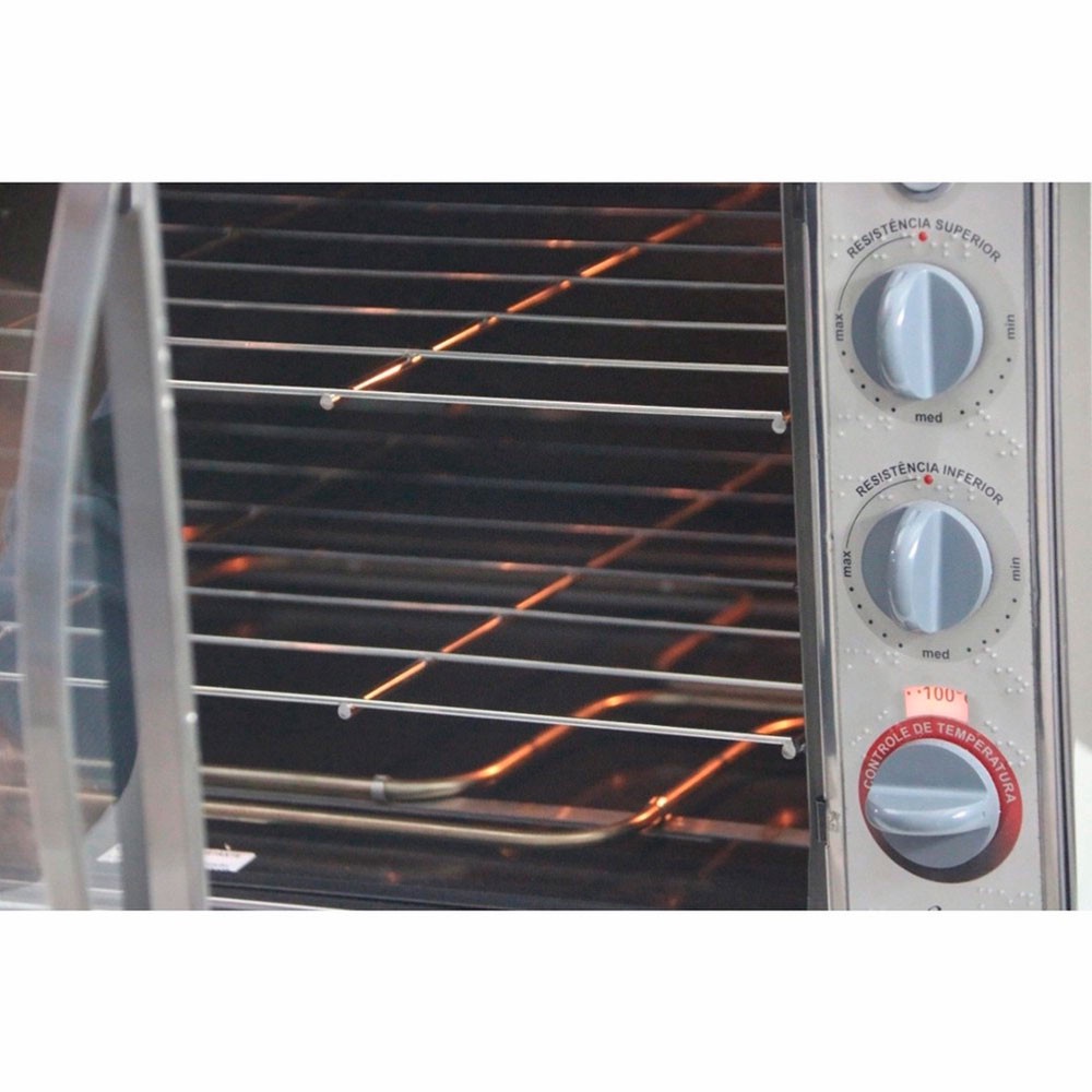 Forno Eletrico Luxo Premyum Aço Inox 2400W Layr · foto 2