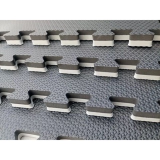 Kit 4 Tatames Tapetes EVA Dupla Face Cinza com Preto 50x50x2cm 20mm Bicolor Linha Premium em Oferta na Shopee