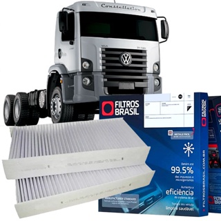 Filtro De Cabine Ar Condicionado Filtros Brasil Caminhão Volkswagen Constellation 2005 em diante em Oferta na Shopee