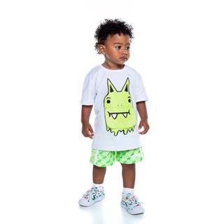 T-Shirt Montrinhos Com Aplicação 3D