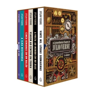 As Extraordinárias Viagens de Júlio Verne - Box com 6 livros em Oferta na Shopee