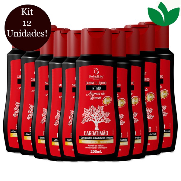 Kit Com 12 Sabonete Íntimo Aromas Brasil Barbatimão Bio