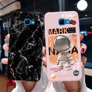 Capa Samsung Galaxy J4 Core SM-J410F De Celular Preto Astronauta Mármore Pintado Macia