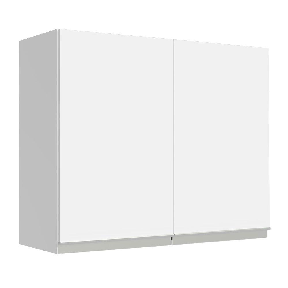 Armário de Cozinha Aéreo 80 cm 2 Portas Branco Glamy Madesa - Home & Living