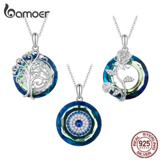 Bamoer 925 Prata Anjo E Colar De Olho De Rosa Do Diabo Da Vida 3 Tipos Opcional BSN313