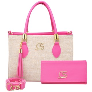 Kit Bolsa Feminina Tecido + carteira