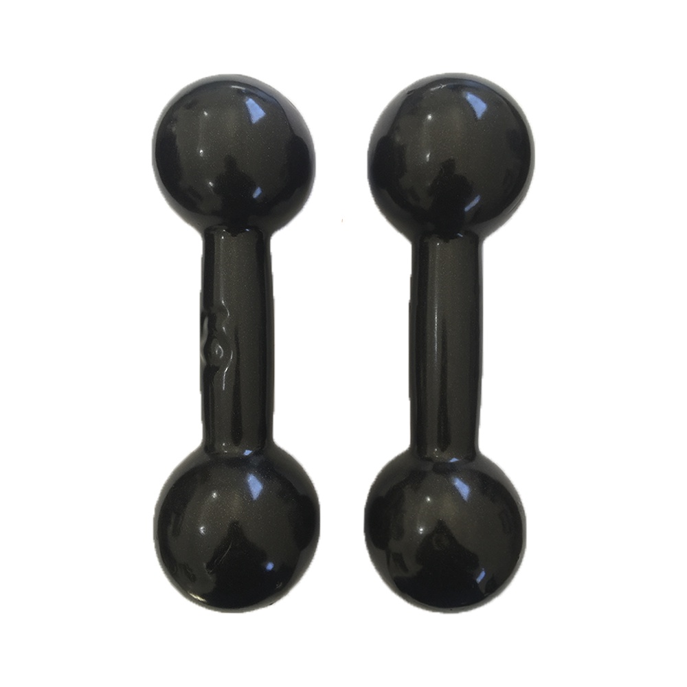 Halter Emborrachado 5kg - Par Peso Bola Revestido Academia Musculação Profissional Treinamento