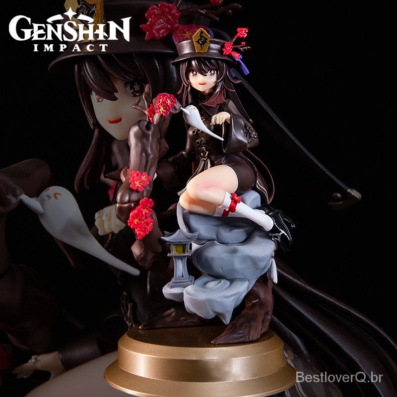 【 Em Estoque 】 23cm Genshin Impact Hu Tao GK Anime Action Figure Toy Manga Jogo Periférico Mesa Ornamentos Estátua Colecionável Modelo Brinquedos Presente PEI6