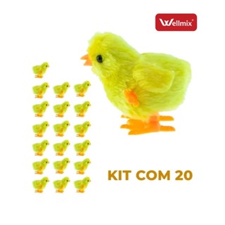 Kit 20 Pintinhos Amarelinho Kids Corda Diversão Garantida