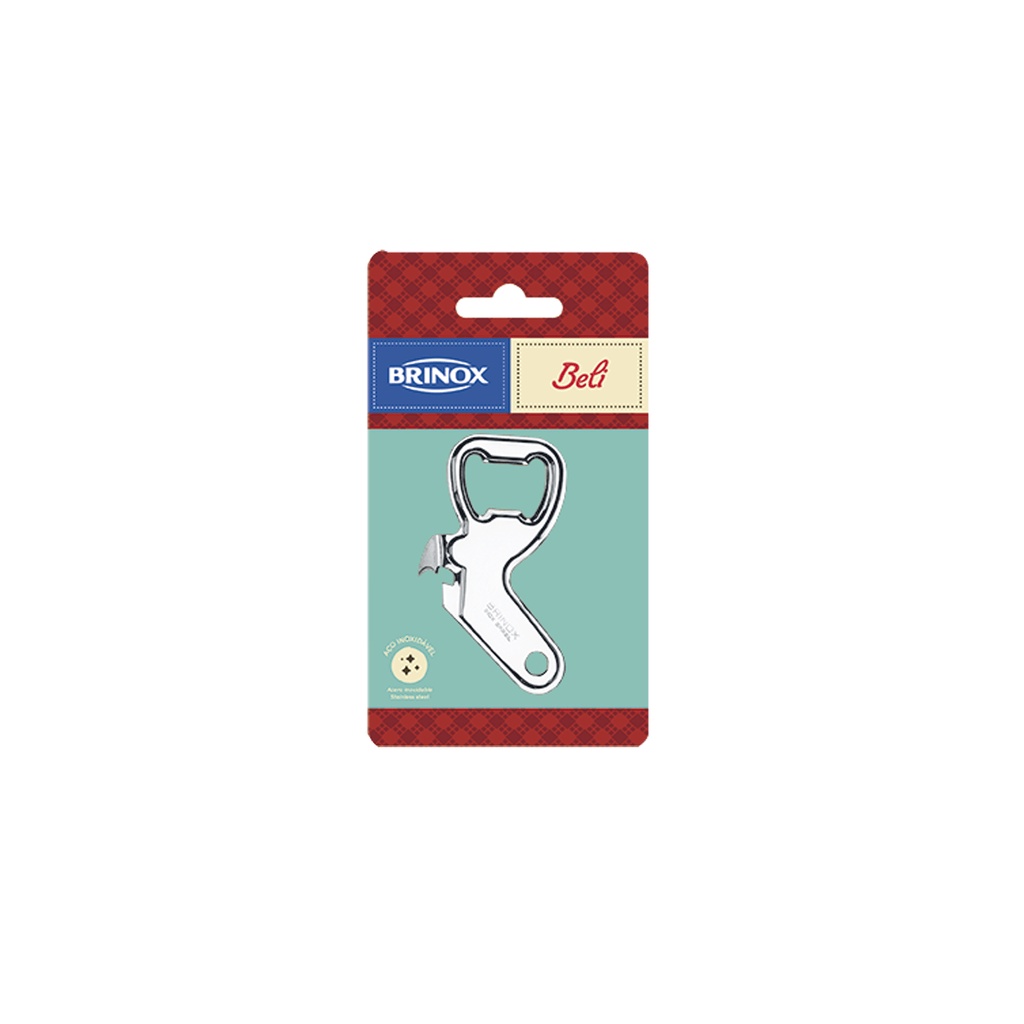 Abridor De Latas E Garrafas Brinox Beli 9 cm Aço Inox - Home & Living