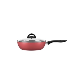 Wok Com Tampa Brinox Chilli Antiaderente 2,3 Litros Ø 24 x 7 cm Cereja em Oferta na Shopee