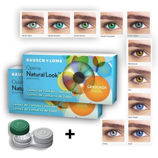 Lente De Contato Colorida Natural Look Bausch + Lomb COM GRAU - MIOPIA -  USO ANUAL em Oferta na Shopee