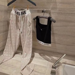 Novo Estilo Celi * * Calça de Veludo de Cintura Alta Calça de Perna Larga com aspecto mais fino