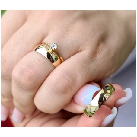 Aliança Casamento  ABAULADA ANATOMICA