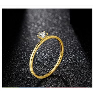 Anel Solitário Vip Banhado a Ouro 18k Zircônia Vip Original moeda antiga