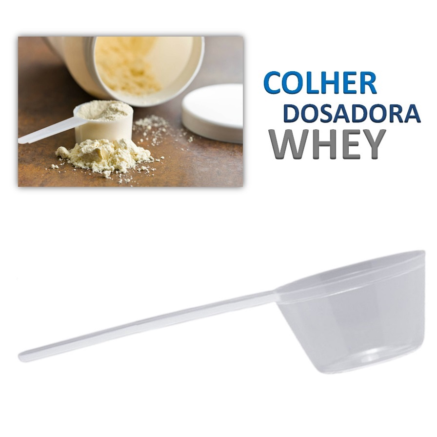 10 Medidores Dosadores Scoop Colher Plástico 15,3 ml Para Alimentos Suplementos Whey