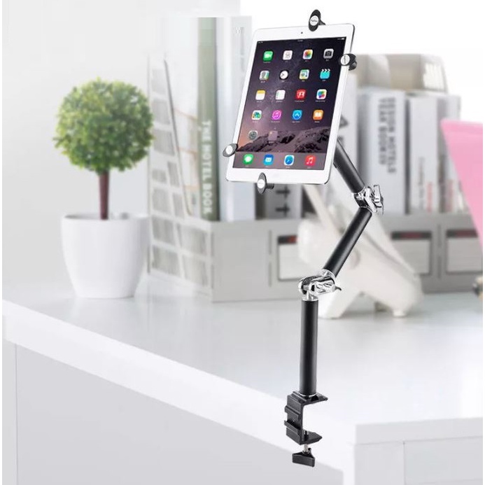 Pedestal/Braco/Suporte Hospitalar p/Tablet iPad,Samsung,Parede,Cama,Mesa,Triarticulado,Rotacao 360?